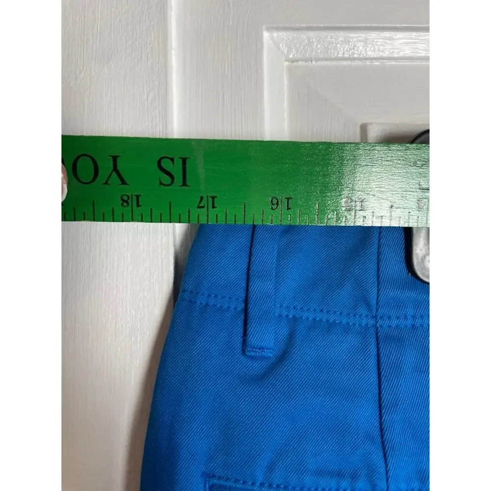 ORLEBAR Brown Mens Blue Chino Pant Slim Fit Flat Front Button Fly Size 32 Cotton